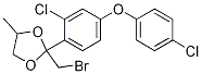 1,3-Dioxolane, 2-(bromomethyl)-2-[2-chloro-4-(4-chlorophenoxy)phenyl]-4-methyl-