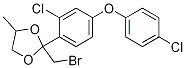 1,3-Dioxolane, 2-(bromomethyl)-2-[2-chloro-4-(4-chlorophenoxy)phenyl]-4-methyl-