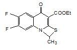 Ethyl 7-fluoro-1,6-dimethyl-4-oxo-1,4-dihydro-[1,3]thiazetidino[3,2-a]quinoline-3-carboxylate hydrof