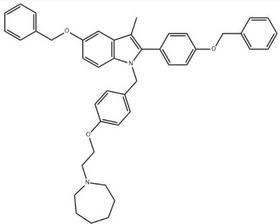 1-[4-(2-(Azepan-1-yl)ethoxy)benzyl]-5-(benzyloxy)-2-(4-(benzyloxy)phenyl)-3-methyl-1H-indole