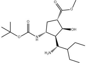 (1S,2S,3S,4R)-3-[(1S)-1-Amino-2-ethylbutyl]-4-[[(1,1-dimethylethoxy)carbonyl]amino]-2-hydroxy-cyclop