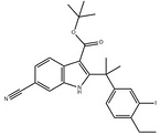 6-Cyano-2-[1-(4-ethyl-3-iodophenyl)-1-methylethyl]-1H-indole-3-carboxylic acid 1,1-dimethylethyl est