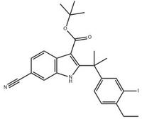 6-Cyano-2-[1-(4-ethyl-3-iodophenyl)-1-methylethyl]-1H-indole-3-carboxylic acid 1,1-dimethylethyl est