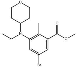 Methyl 5-bromo-3-(ethyl(tetrahydro-2H-pyran-4-yl)amino)-2-methylbenzoate