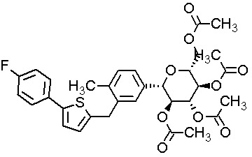 D-Glucitol, 1,5-anhydro-1-C-[3-[[5-(4-fluorophenyl)-2-thienyl]Methyl]-4-Methylphenyl]-, tetraacetate