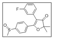 4-(3-Fluorophenyl)-2,2-dimethyl-5-(4-(methylsulfinyl)phenyl) furan-3(2H)-one
