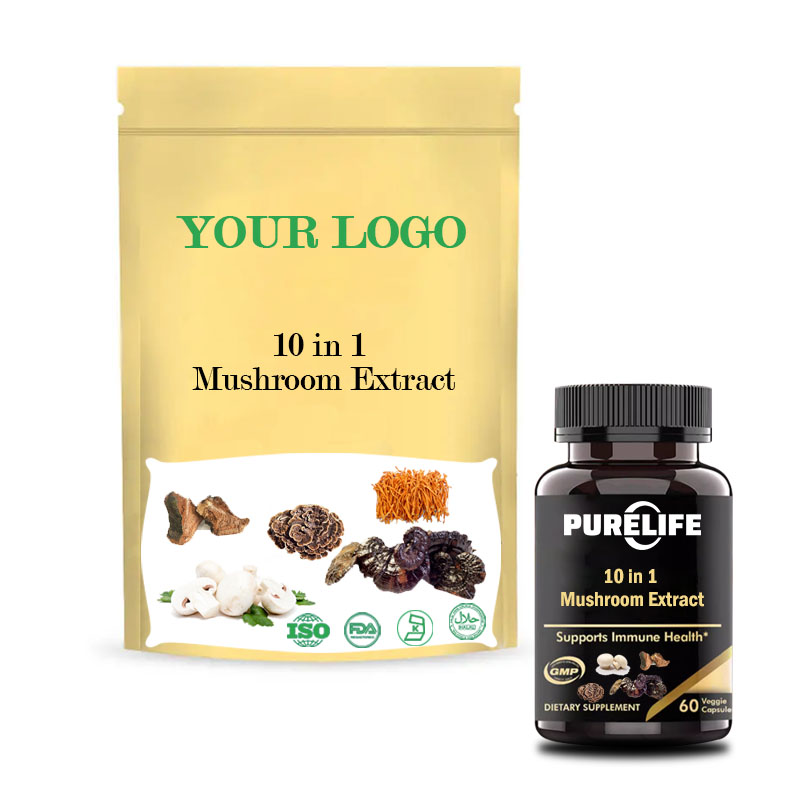 Wholesale Private Label Organic Lions Mane Maitake Chaga Shiitake Cordyceps Reishi Mushroom Extract 