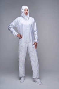 Autoclavable Drop-down cleanroom garment with hood
