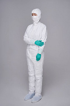 Disposable Cleanroom Coverall with Hood, Shoe Cover