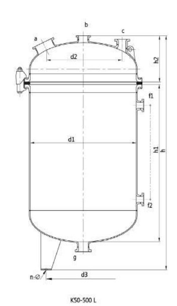 K Type Glass-Lined Storage Tanks(Vertical)