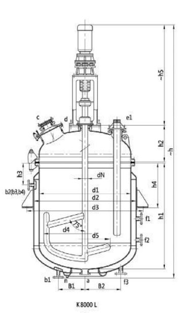 K Type Glass-Lined Reactors