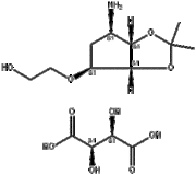 2-((3aR,4S,6R,6aS)-6-amino-2,2-dimethyltetrahydro-3aH-cyclopenta[d][1,3]dioxol-4-yloxy)ethanol L-tat