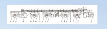Corrugated board composite device and corrugated board production equipment