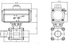 C00 Series 3-PC Horizontal Pneumatic Welded Ball Valve