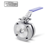 412 Series 1-PC Flanged Ball Valve with Mounting Pad