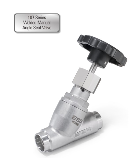 107 Series Welded Manual Angle Seat Valve