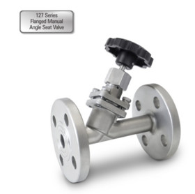 127 Series Flanged Manual Angle Seat Valve