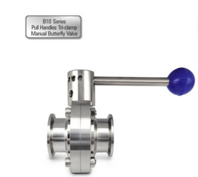 B10 Series Pull Handles Tri-clamp Manual Butterfly Valve