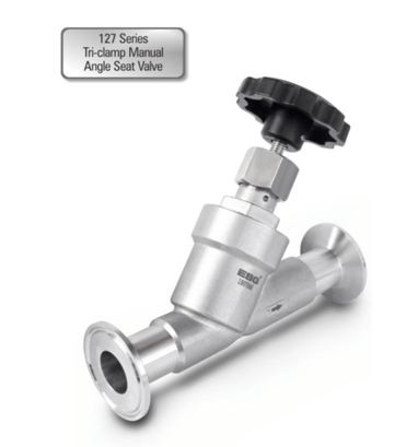 127 Series Tri-clamp Manual Angle Seat Valve