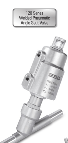 120 Series Welded Pneumatic Angle Seat Valve