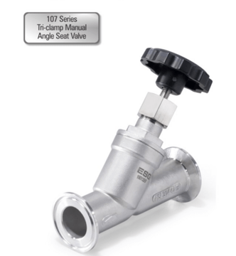 107 Series Tri-clamp Manual Angle Seat Valve  