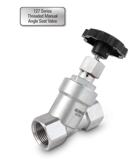 127 Series Threaded Manual Angle Seat Valve