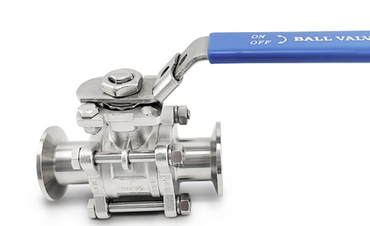 C10 Series 3-PC Tri-clamp Ball Valve With Mounting Pad