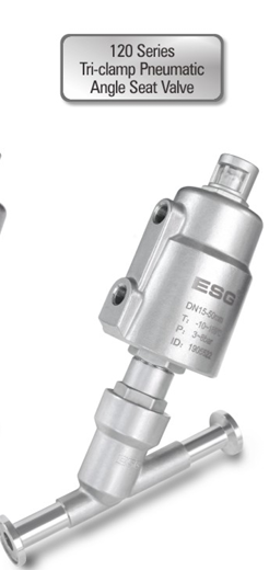 120 Series Tri-clamp Pneumatic Angle Seat Valve