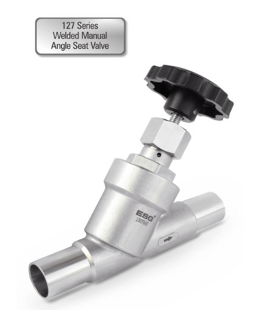 127 Series Welded Manual Angle Seat Valve