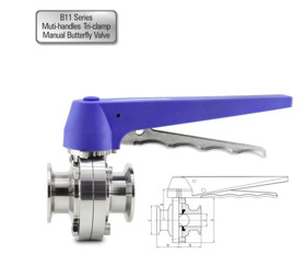 B11 Series Multi-handles Tri-clamp Manual Butterfly Valve