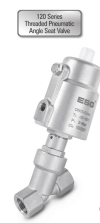 120 Series Threaded Pneumatic Angle Seat Valve