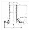 DIN 28115 Long Neck Welding Flange PN10 and PN25