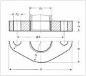 DIN2558 Oval Plain Threaded Flange PN6