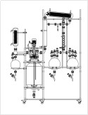 Customized ExRST2-100L Ex-proof double-layer 
glass distillation reactor