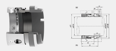 Mechanical seal 59/58