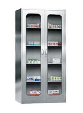 Glass equipment cabinet