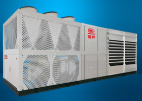 Dual cooling source four pipe integrated air source heat pump unit