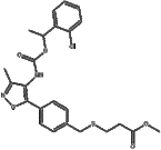 3-[[[4-[4-[[[1-(2-Chlorophenyl)ethoxy]carbonyl]amino]-3-methyl-5-isoxazolyl]phenyl]methyl]thio]-prop