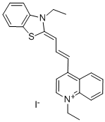 1-ethyl-4-[3-(3-ethyl-3H-benzothiazol-2-ylidene)prop-1-enyl]quinolinium iodide