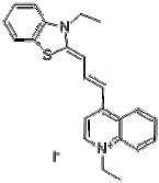 1-ethyl-4-[3-(3-ethyl-3H-benzothiazol-2-ylidene)prop-1-enyl]quinolinium iodide