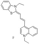 1-ethyl-4-[3-(3-ethyl-3H-benzothiazol-2-ylidene)prop-1-enyl]quinolinium iodide