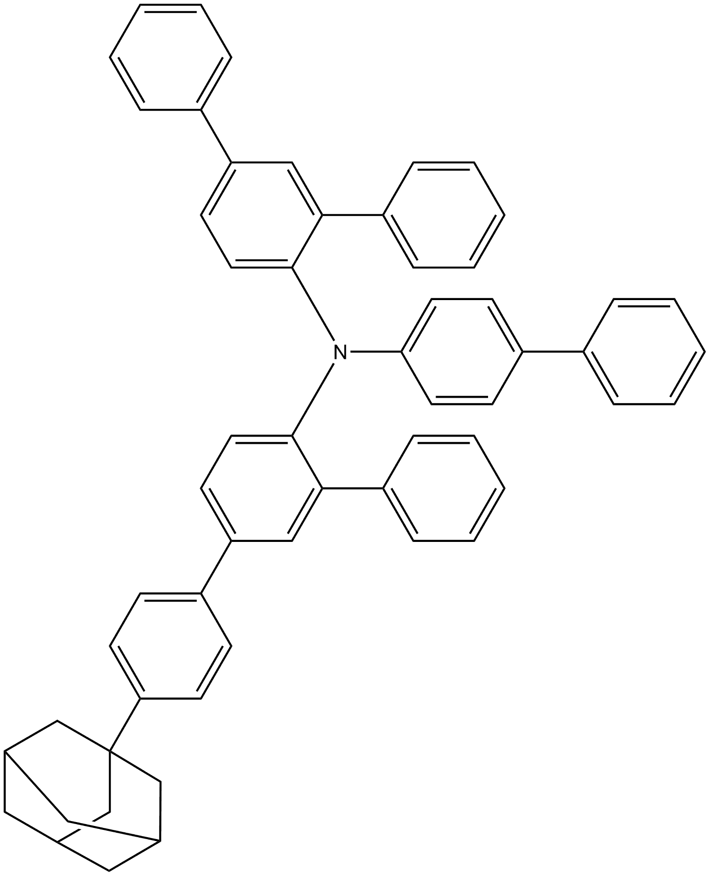 N-[1,1′-Biphenyl]-4-yl-N-[1,1′:3′,1′′-terphenyl]-4′-yl-4-tricyclo[3.3.1.13,7]dec-1-yl[1,1′:3′,1′′-te