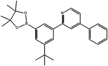 2-[3-(1,1-dimethyl ethyl)-5-(4,4,5,5-tetramethyl-1,3,2-dioxyborane-2-yl) phenyl]-4-phenyl-pyridine