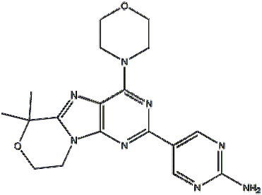 5-[8,9-Dihydro-6,6-dimethyl-4-(4-morpholinyl)-6H-[1,4]oxazino[4,3-e]purin-2-yl]-2-pyrimidinamine