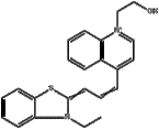 Quinolinium, 4-[3-(3-ethyl-2(3H)-benzothiazolylidene)-1-propen-1-yl]-1-(2-hydroxyethyl)-