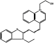 Quinolinium, 4-[3-(3-ethyl-2(3H)-benzothiazolylidene)-1-propen-1-yl]-1-(2-hydroxyethyl)-