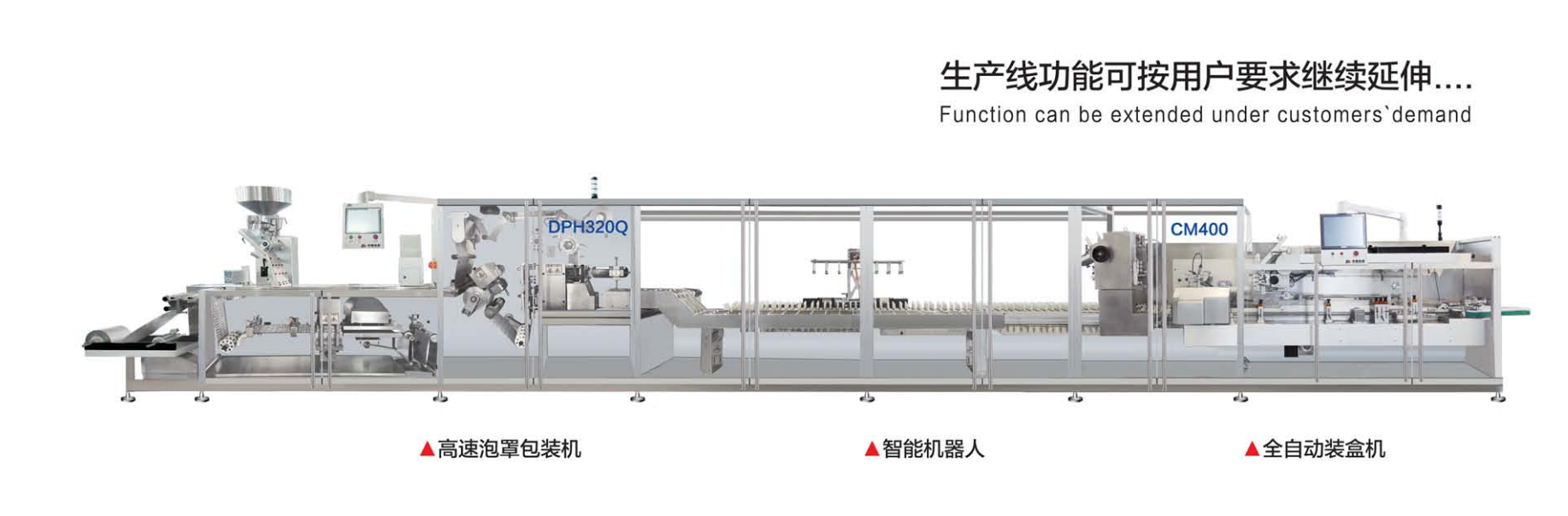 DPH320Q-CM400 High speed aluminum-aluminum (aluminum-plastic),box-packing all-in-one machine (intell