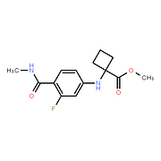 Methyl 1-((3-fluoro-4-(methylcarbamoyl)phenyl)amino) cyclobutanecarboxylate
