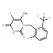 1-[2-fluoro-6-(trifluoromethyl)benzyl]-5-iodo-6-methylpyrimidine-2,4(1H,3H)-dione