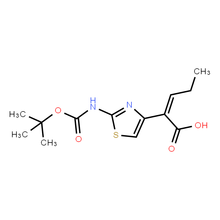 (Z)-2-(2-((tert-Butoxycarbonyl)amino)thiazol-4-yl)pent-2-enoic acid